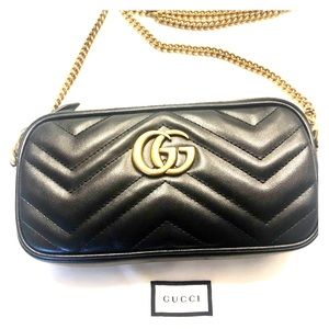Gucci GG Marmont Mini Matelasse Leather Chain Bag